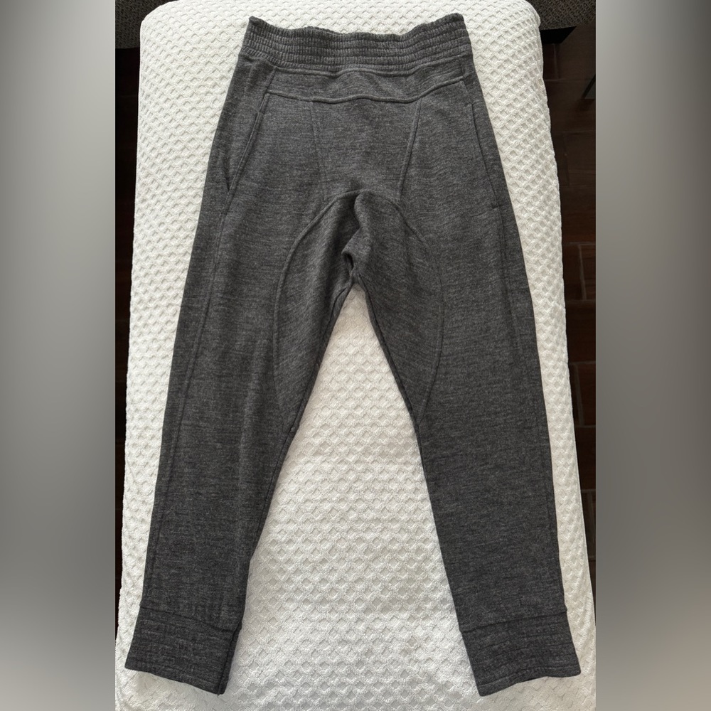 Neil Barrett Wool Blend Cropped Paneled Joggers Skinny Fit Grey Small Sweatpants